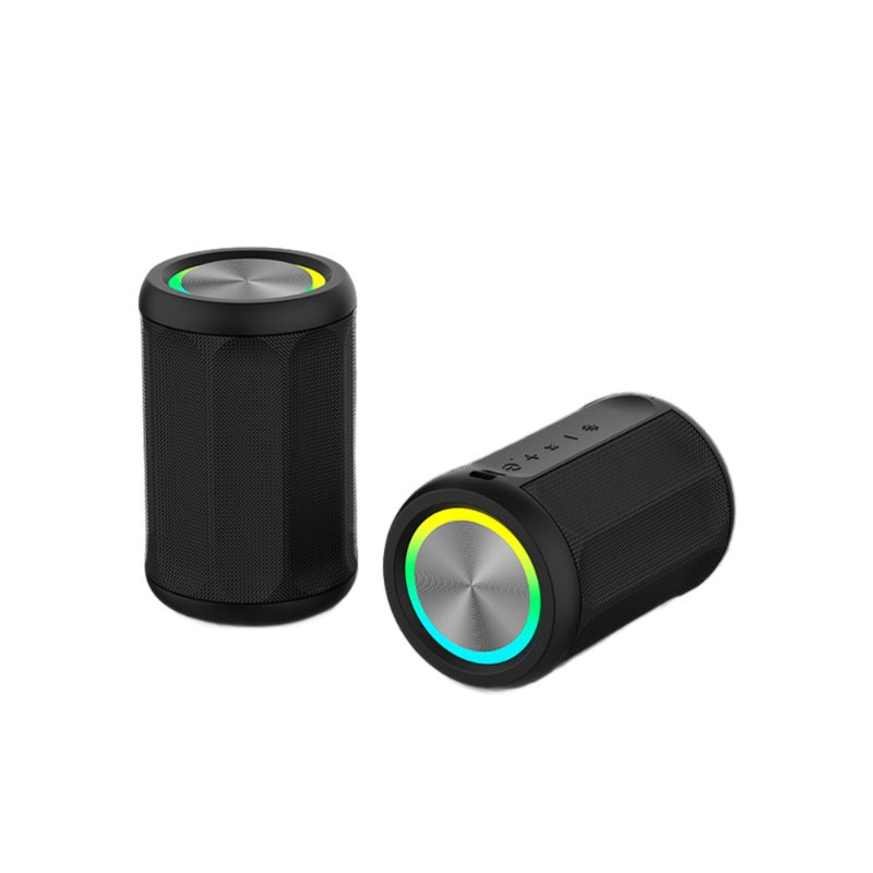 Portable IPX6 Waterproof Bluetooth Speaker with RGB Rhythm Lights, Up to 12H Playtime Compact Outdoor Wireless Speaker for Camping Beach