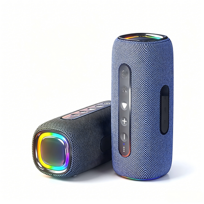 Portable IPX6 Waterproof Bluetooth Speaker with RGB Dynamic Light, Dual Driver Deep Bass, 4000mAh Battery 10H Playtime Outdoor Wireless Speaker